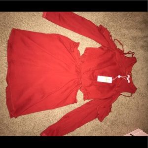 Red Carter dark orange dress